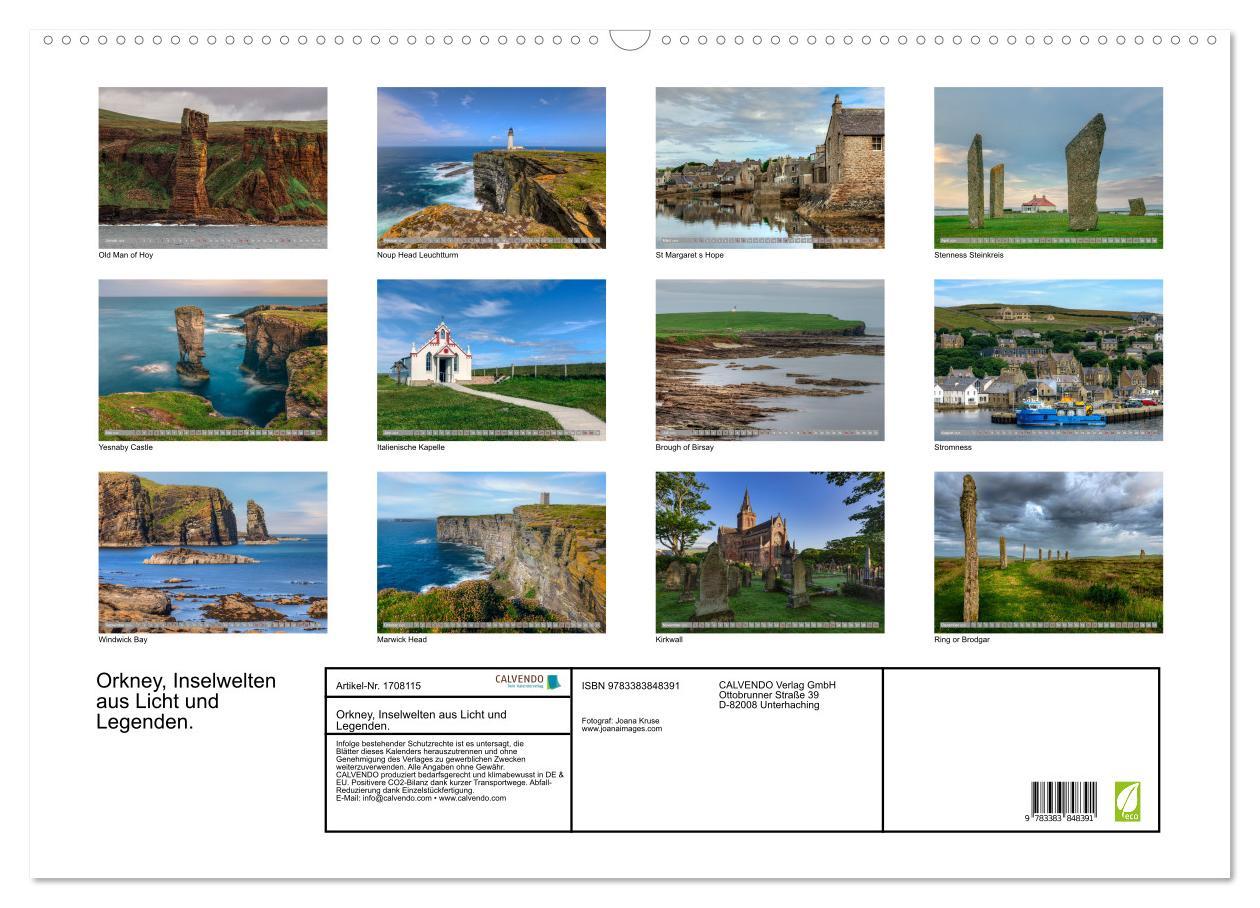 Bild: 9783383848391 | Orkney, Inselwelten aus Licht und Legenden. (Wandkalender 2025 DIN...