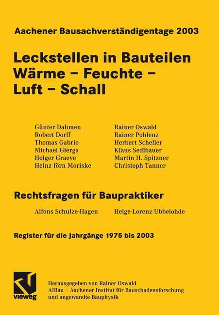 Cover: 9783528017569 | Leckstellen in Bauteilen | Rainer Oswald | Taschenbuch