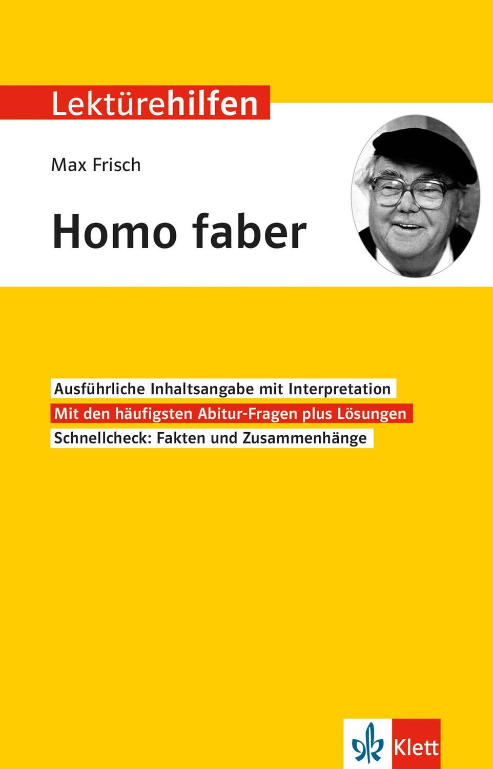 Cover: 9783129231197 | Lektürehilfen Max Frisch "Homo faber" | Für Oberstufe und Abitur