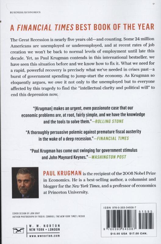 Rückseite: 9780393345087 | End This Depression Now! | Paul Krugman | Taschenbuch | Englisch