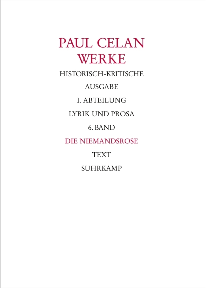 Cover: 9783518412336 | Werke. Historisch-kritische Ausgabe. I. Abteilung: Lyrik und Prosa,...