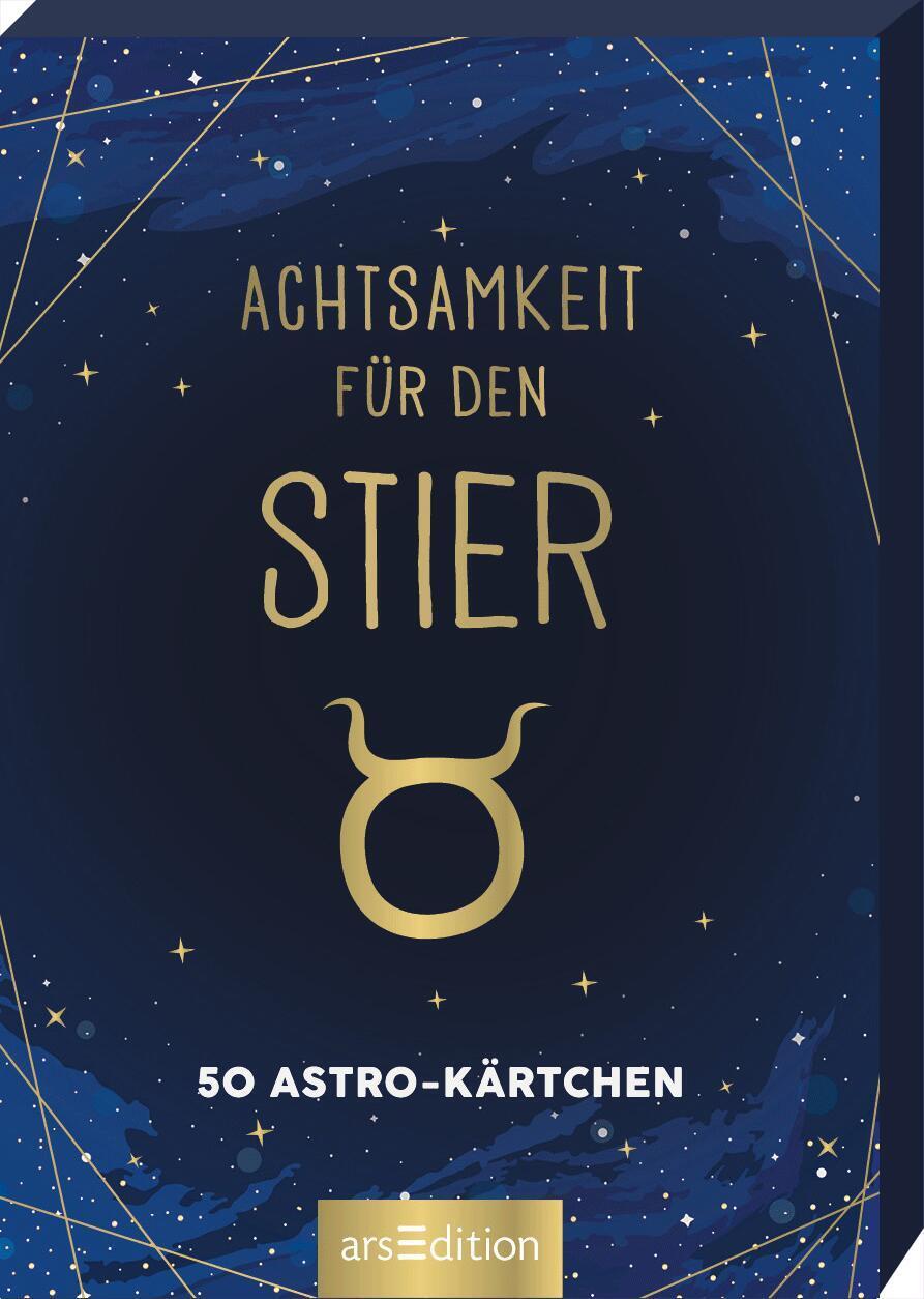 Cover: 9783845849676 | Achtsamkeit für den Stier | 50 Astro-Kärtchen | Taschenbuch | 51 S.