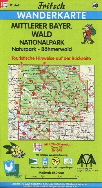 Cover: 9783861160601 | Mittlerer Bayerischer Wald / Böhmerwald 1 : 50 000. Fritsch...