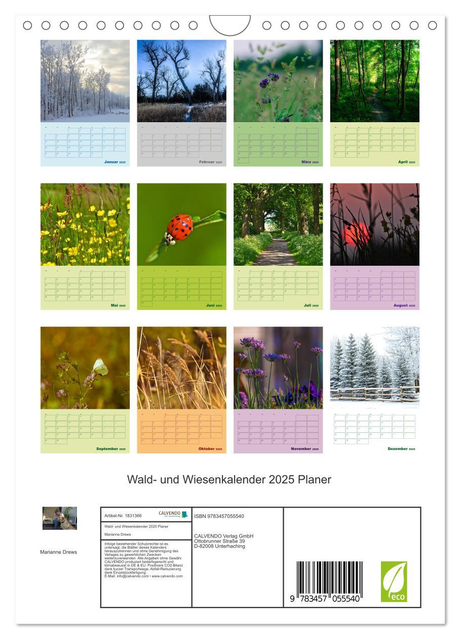 Bild: 9783457055540 | Wald- und Wiesenkalender 2025 Planer (Wandkalender 2025 DIN A4...