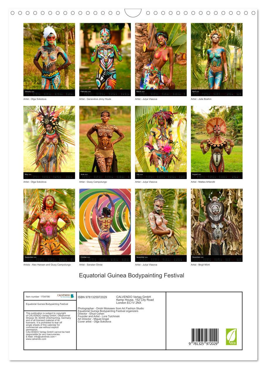 Bild: 9781325972029 | Equatorial Guinea Bodypainting Festival (Wall Calendar 2025 DIN A3...