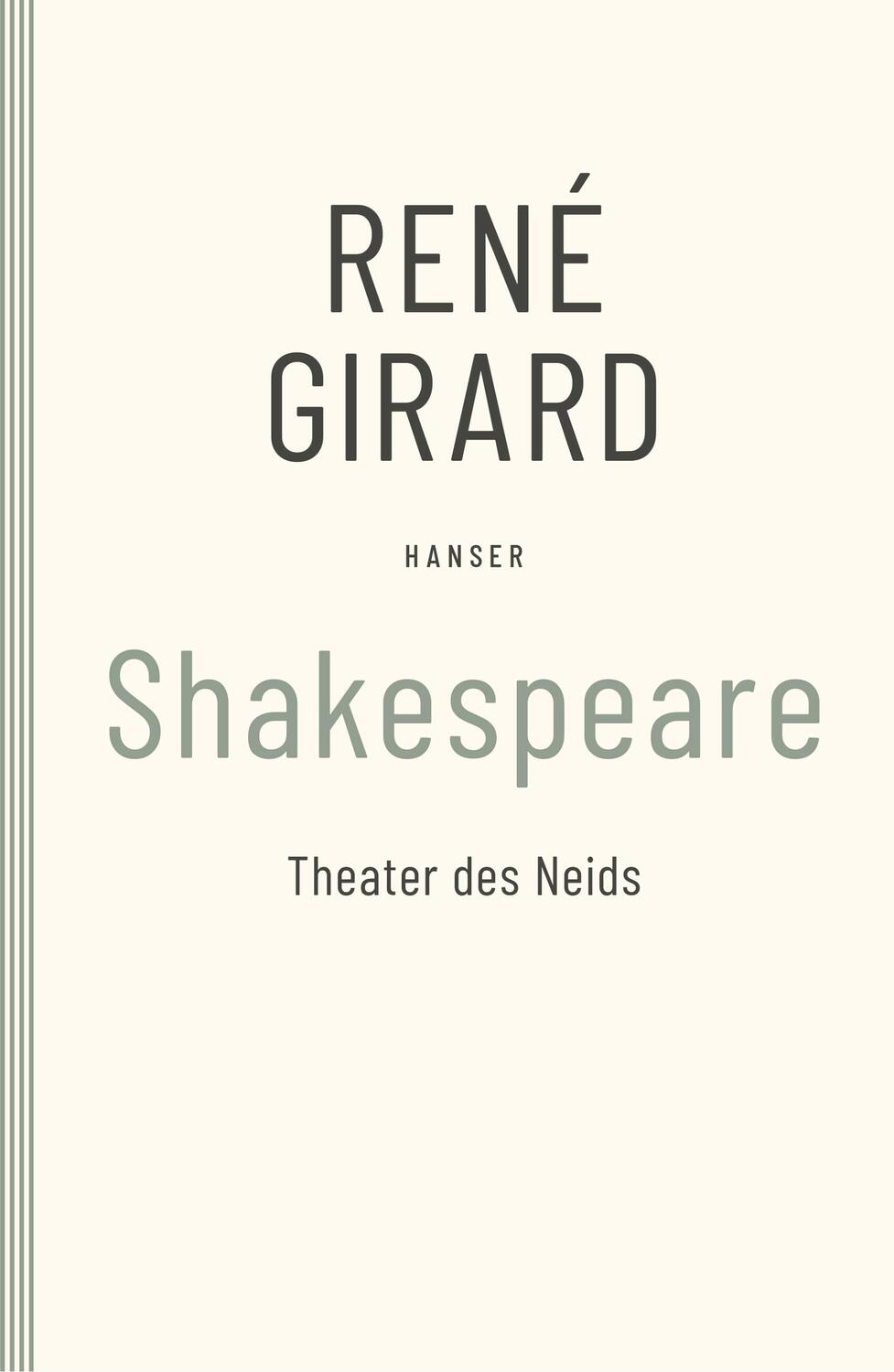 Cover: 9783446274952 | Shakespeare | Theater des Neides | René Girard | Taschenbuch | 570 S.