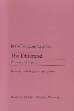 Cover: 9780816616114 | Differend | Phrases in Dispute | Jean-Francois Lyotard | Taschenbuch