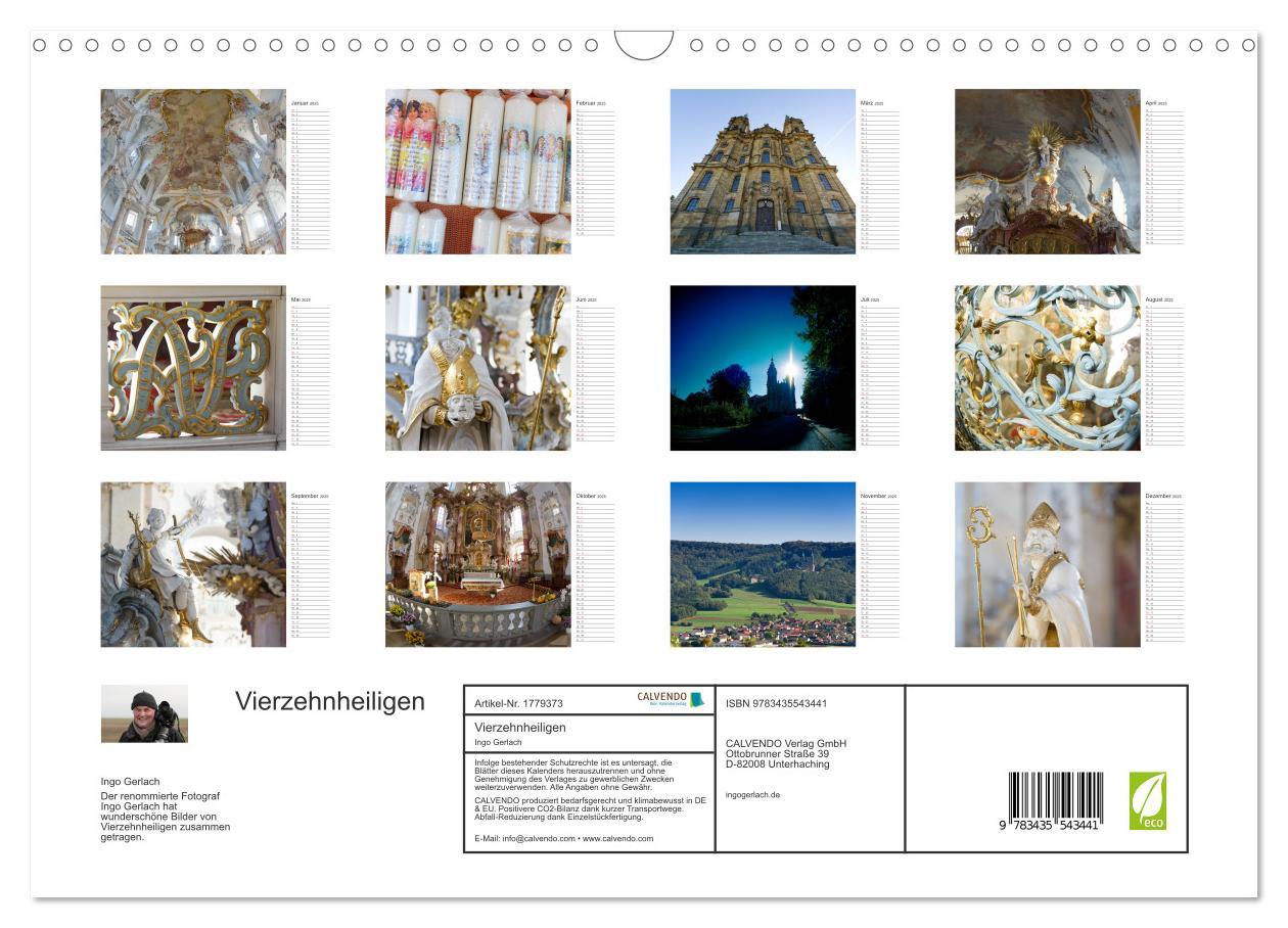 Bild: 9783435543441 | Vierzehnheiligen (Wandkalender 2025 DIN A3 quer), CALVENDO...