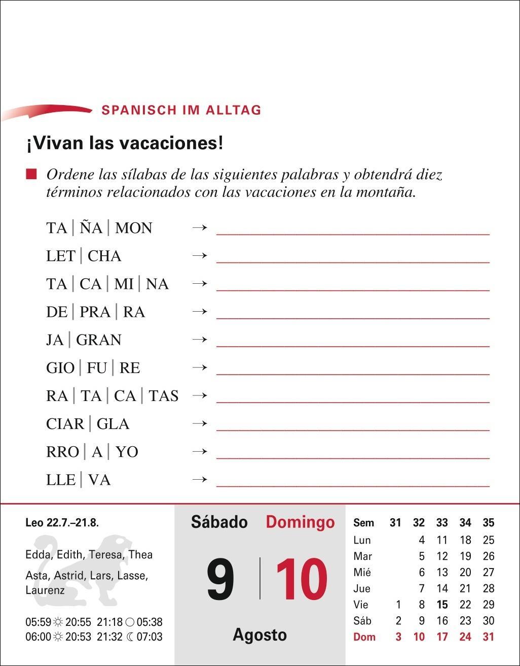 Bild: 9783840033636 | Spanisch Sprachkalender 2025 - Spanisch lernen leicht gemacht -...