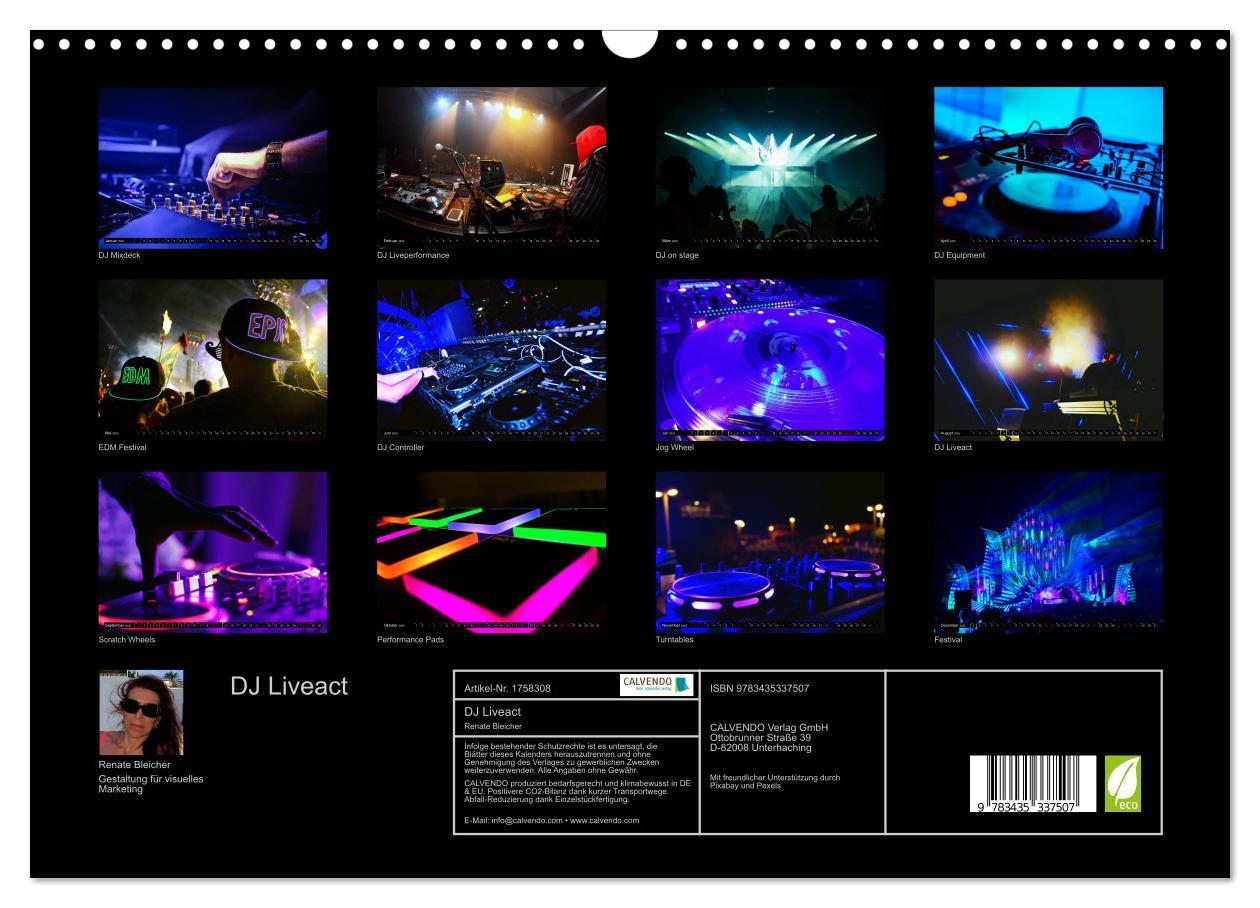 Bild: 9783435337507 | DJ Liveact (Wandkalender 2025 DIN A3 quer), CALVENDO Monatskalender