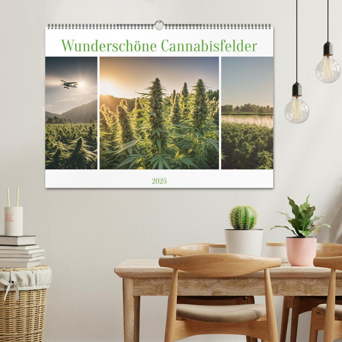 Bild: 9783383807190 | Wunderschöne Cannabisfelder (Wandkalender 2025 DIN A2 quer),...