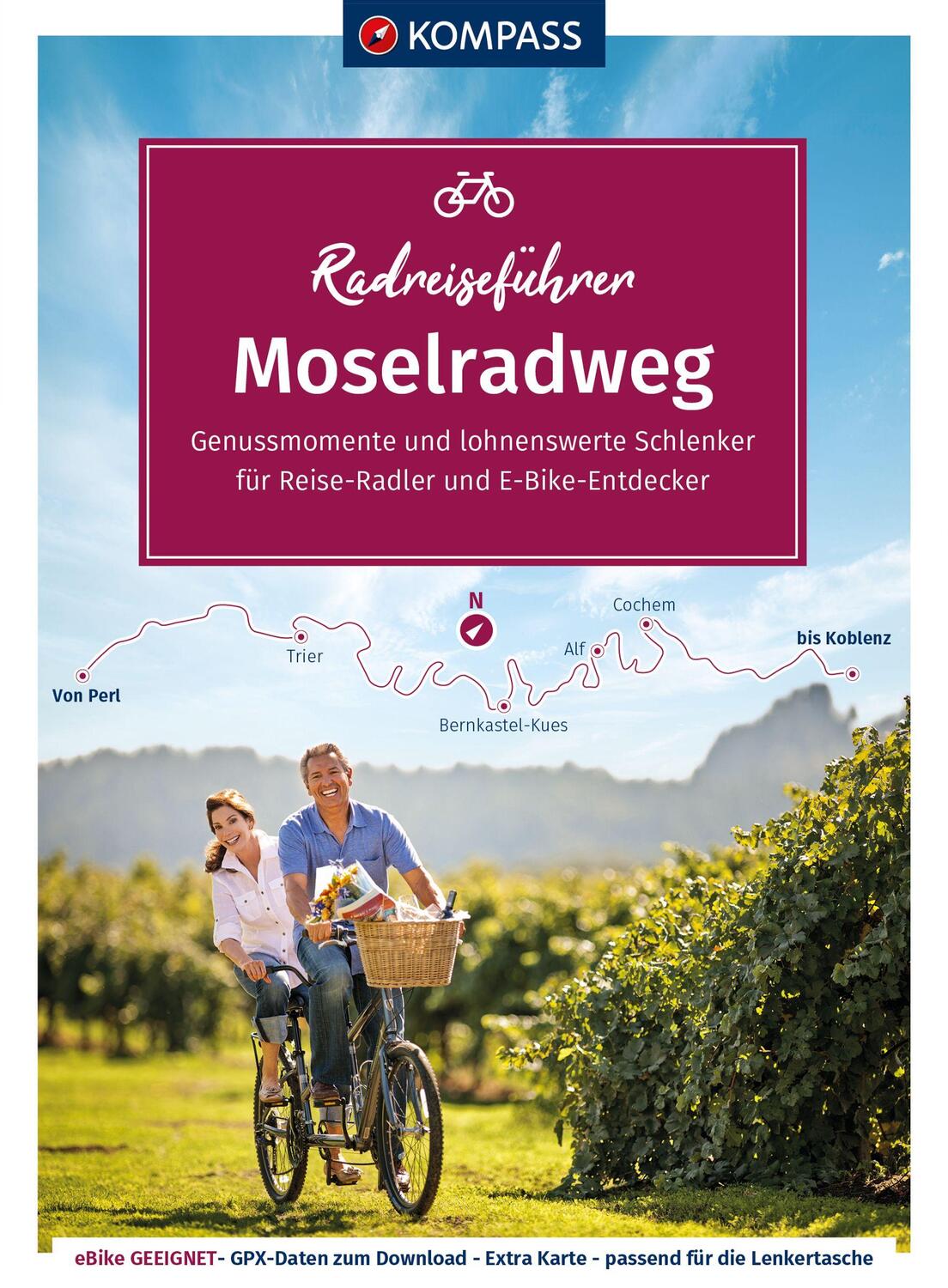 Cover: 9783991216056 | KOMPASS Radreiseführer Moselradweg | Taschenbuch | Spiralbindung