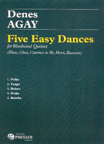 Cover: 9781598063004 | Five Easy Dances | For Woodwind Quintet | Denes Agay | Stimmensatz