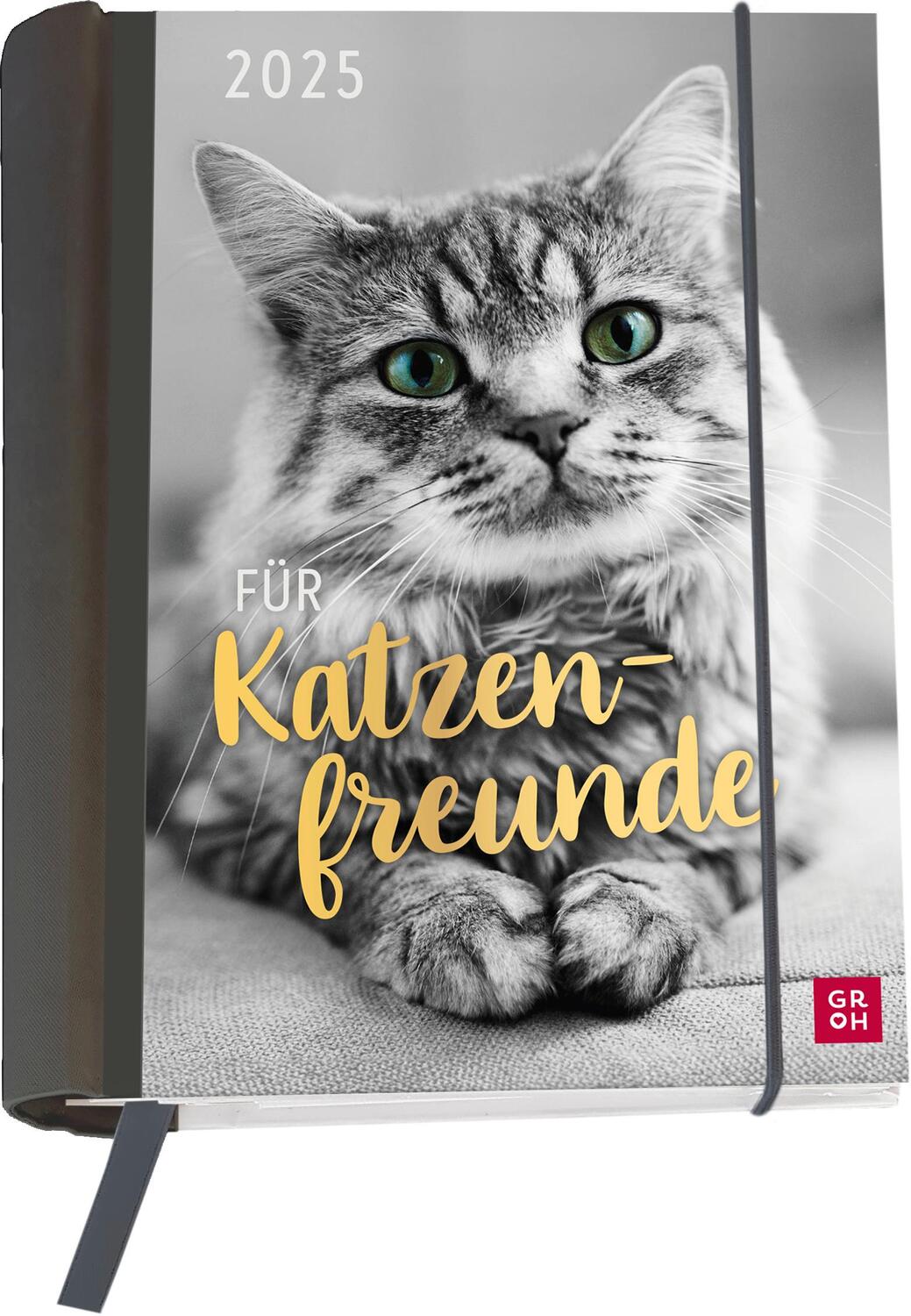 Cover: 4036442011959 | Buchkalender 2025: Für Katzenfreunde | Groh Verlag | Kalender | 144 S.