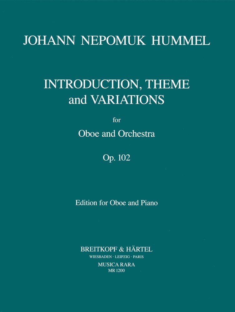 Cover: 9790004481257 | Introduktion, Thema und Variationen Opus 102 | Johann Nepomuk Hummel