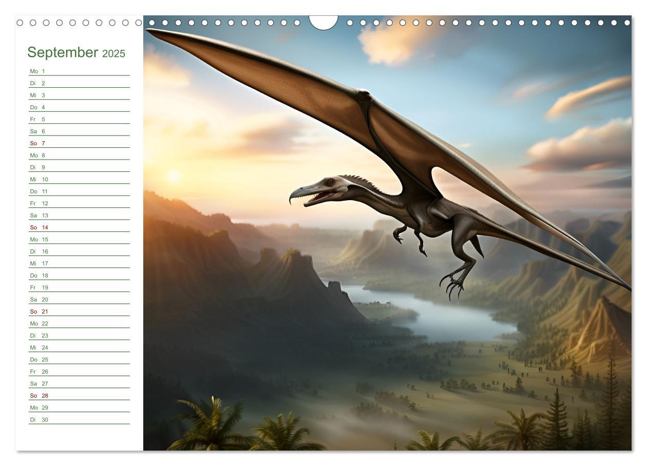 Bild: 9783383864056 | KI Dinosaurier - Herrscher der Lüfte, Land und Meer (Wandkalender...