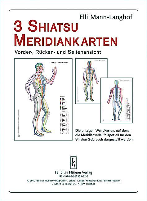 Cover: 9783927359222 | 3 Shiatsu Meridiankarten | Vorder-, Rücken- und Seitenansicht | 3 S.