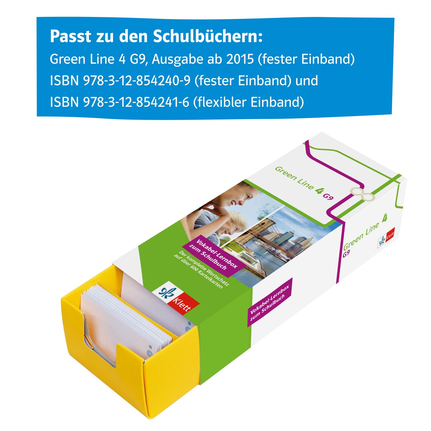 Bild: 9783129240441 | Vokabel-Lernbox zum Schulbuch. Green Line 4. G9. Klasse 8 | Buch