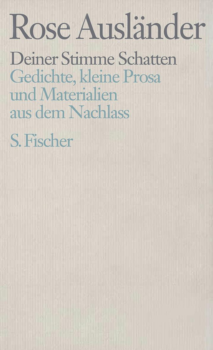 Cover: 9783100015280 | Deiner Stimme Schatten | Rose Ausländer | Buch | Deutsch | 2007