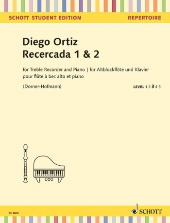 Cover: 9790001162548 | Recercada 1 &amp; 2 | DIEGO ORTIZ | SCHOTT STUDENT EDITION SCHOTT | Buch