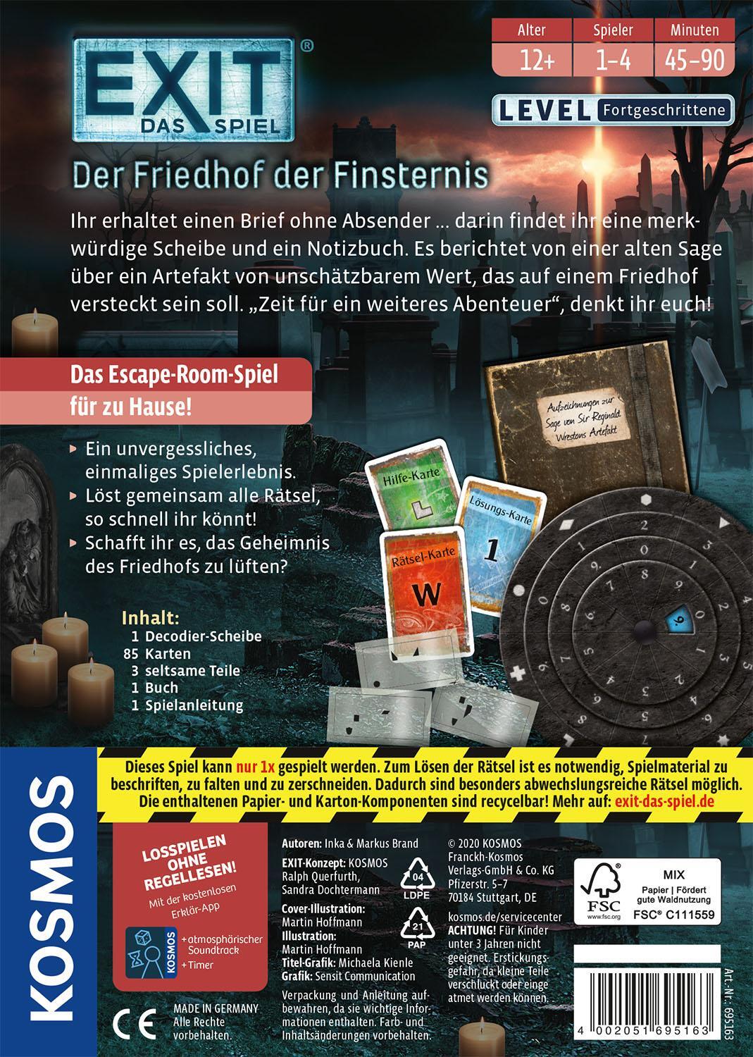 Bild: 4002051695163 | EXIT® - Das Spiel: Der Friedhof der Finsternis | Spiel | Brettspiel