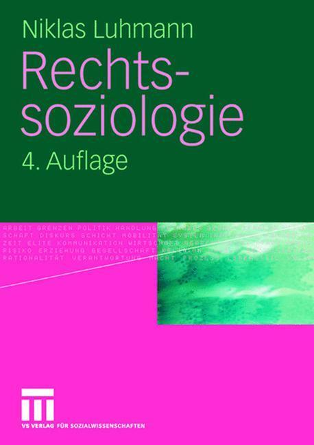 Cover: 9783531158723 | Rechtssoziologie | Niklas Luhmann | Taschenbuch | Paperback | vii