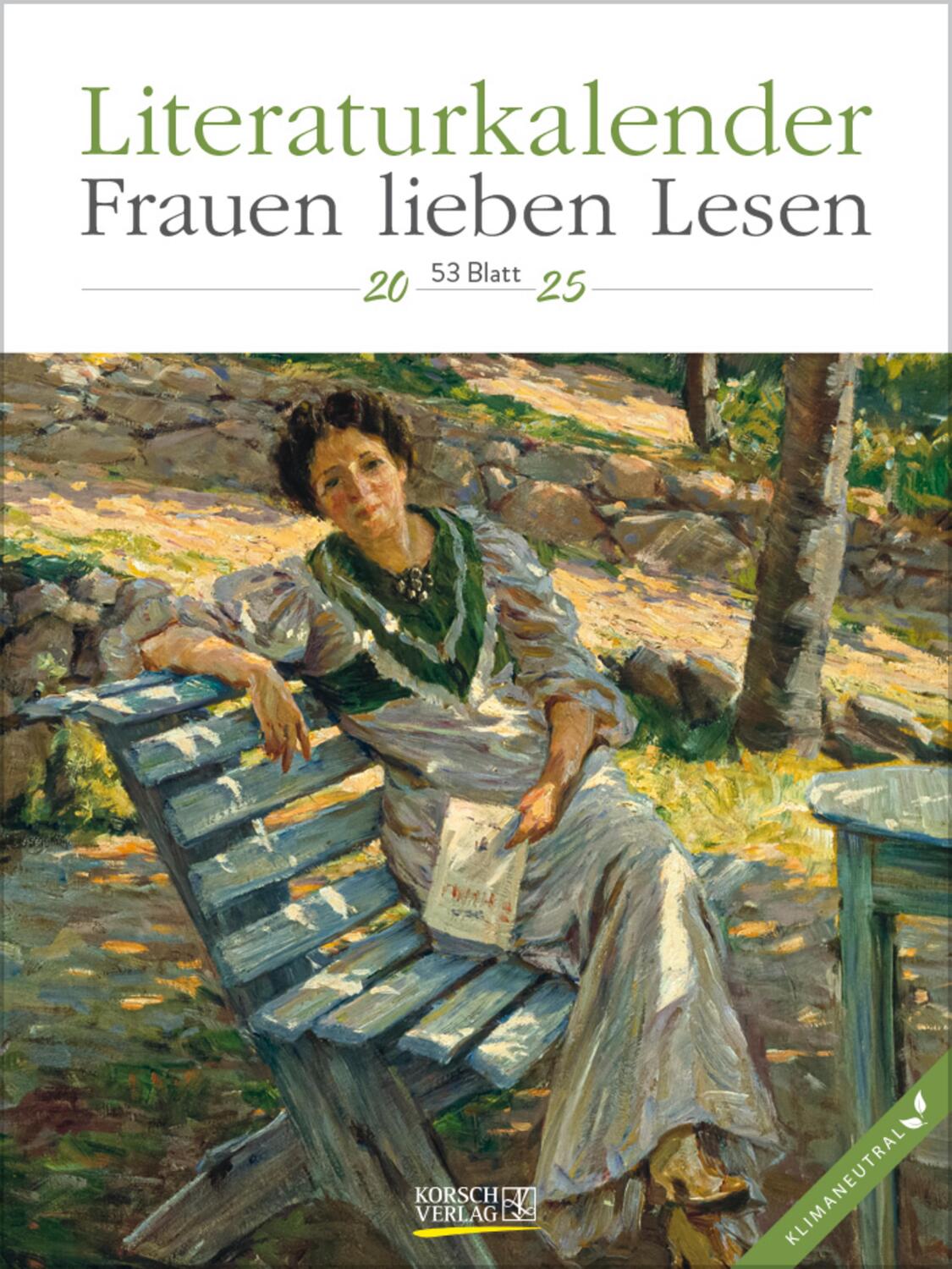 Cover: 9783731877240 | Literaturkalender Frauen lieben Lesen 2025 | Verlag Korsch | Kalender