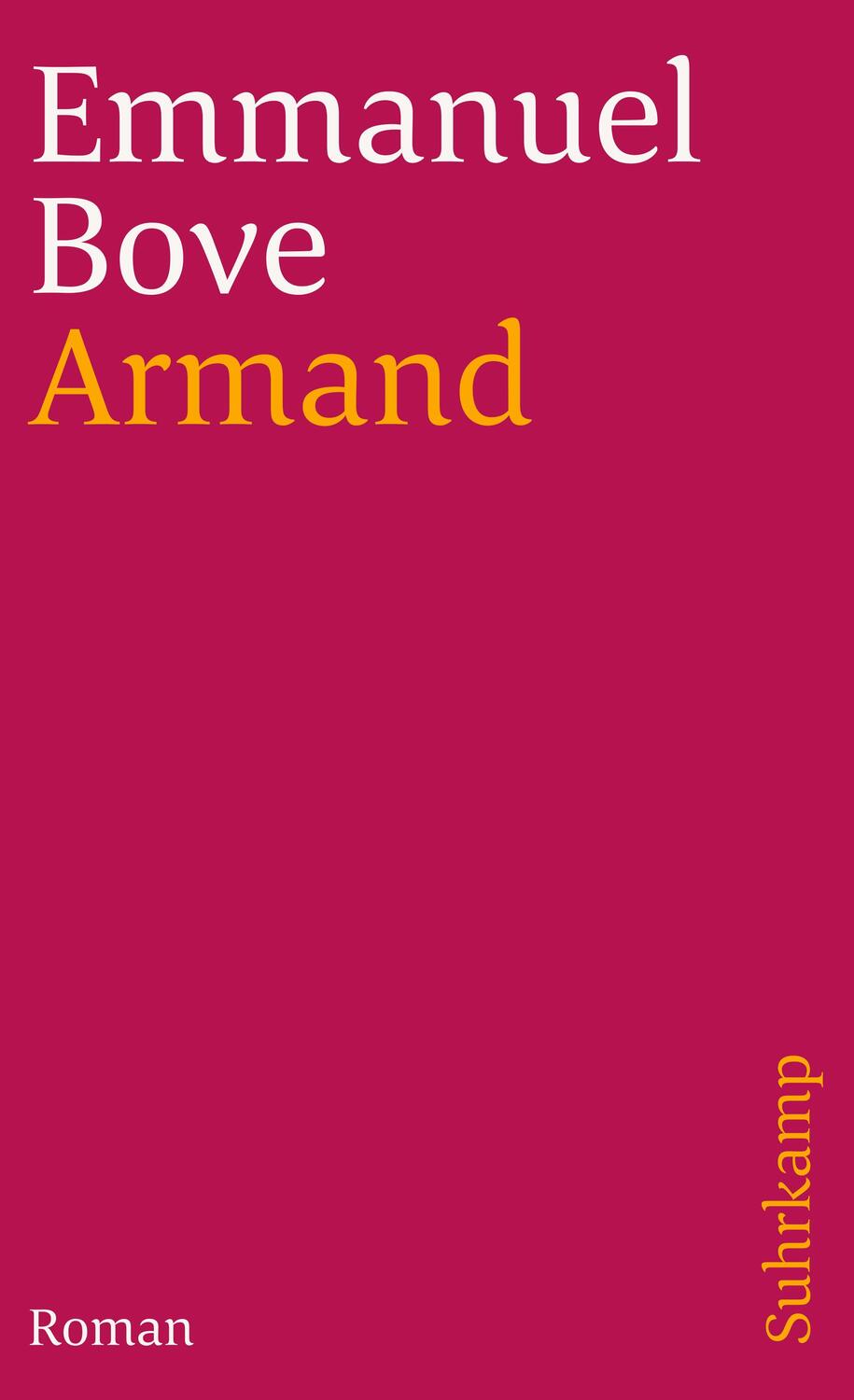 Cover: 9783518386675 | Armand | Emmanuel Bove | Taschenbuch | Deutsch | 1993