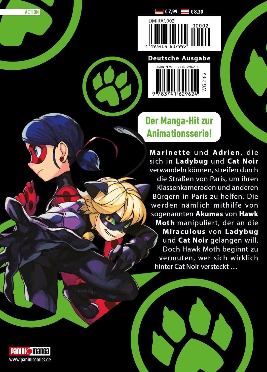 Rückseite: 9783741629624 | Miraculous - Die Abenteuer von Ladybug und Cat Noir (Manga) 02 | Bd. 2