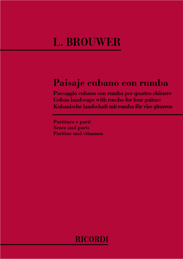 Cover: 9790041345444 | Paisaje Cubano Con Rumba | Leo Brouwer | Partitur | 1989 | Ricordi
