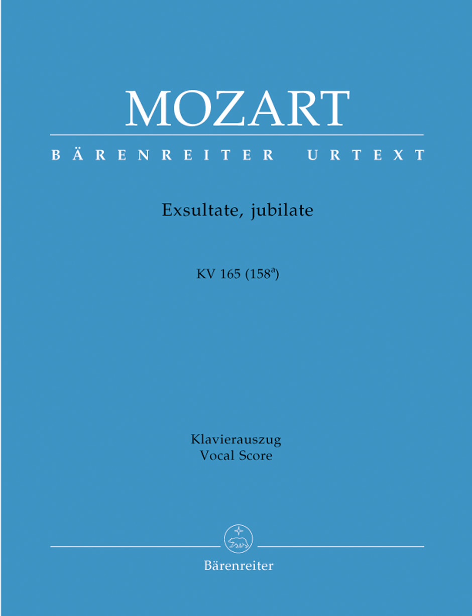 Cover: 9790006460014 | Exsultate, jubilate K.165 | Bärenreiter Verlag | EAN 9790006460014