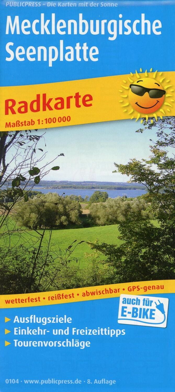 Cover: 9783747301043 | Mecklenburgische Seenplatte 1:100 000 | (Land-)Karte | Radkarte | 2018