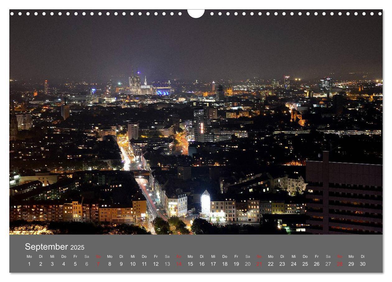 Bild: 9783435689521 | KÖLN BEI NACHT (Wandkalender 2025 DIN A3 quer), CALVENDO...