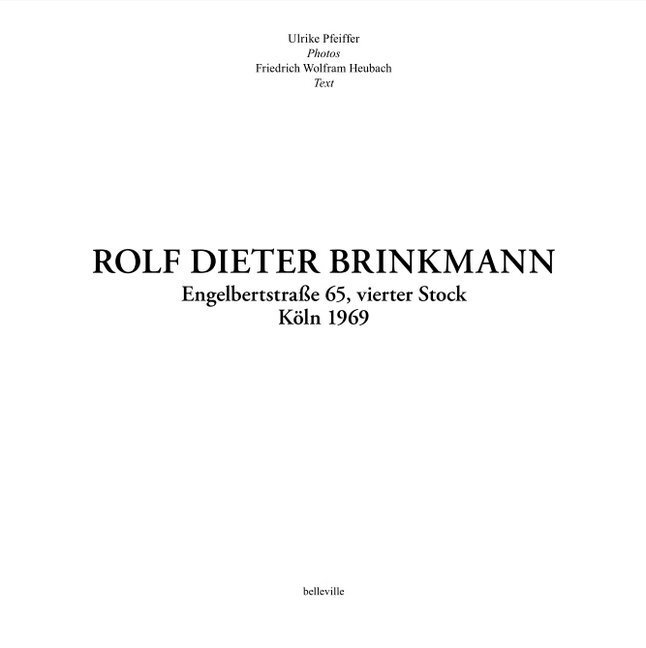 Cover: 9783946875055 | ROLF DIETER BRINKMANN | Engelbertstraße 65, vierter Stock Köln 1969