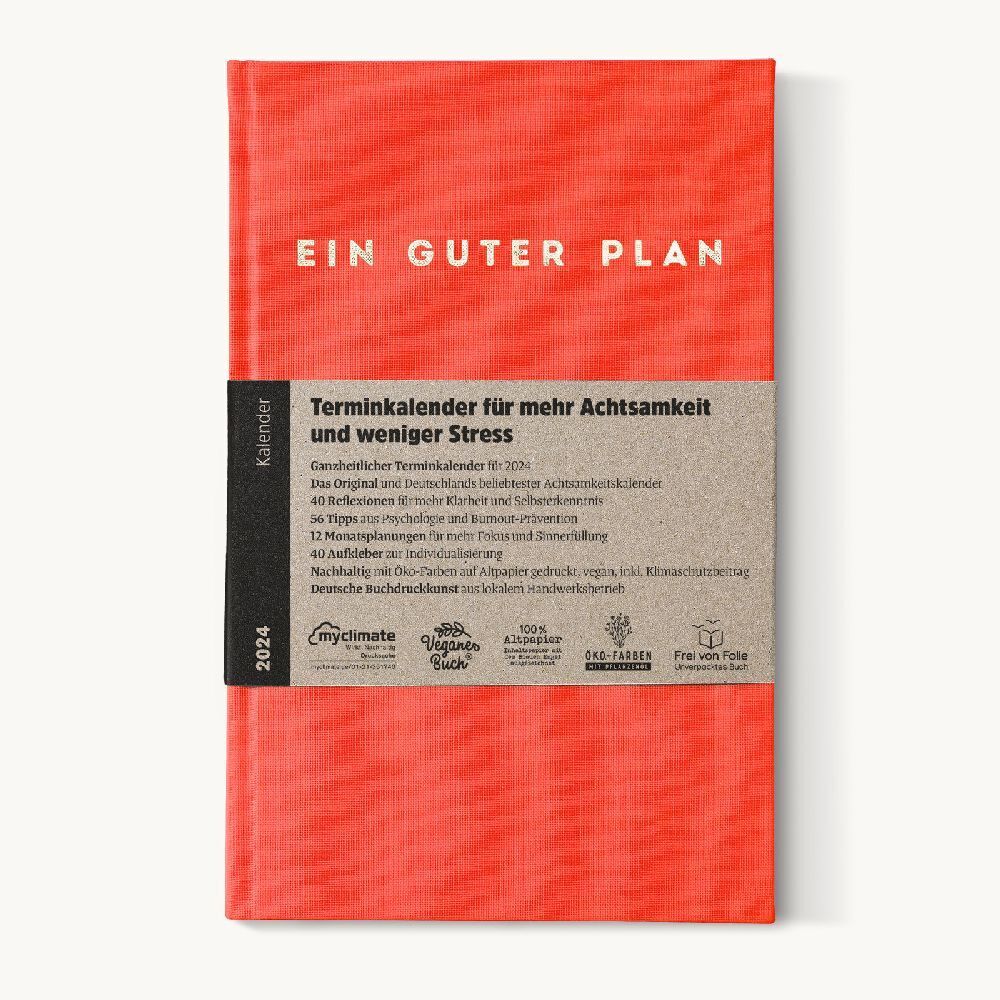 Cover: 4260653842327 | Ein guter Plan 2024, Koralle | Jan Lenarz | Kalender | Leinen | 264 S.