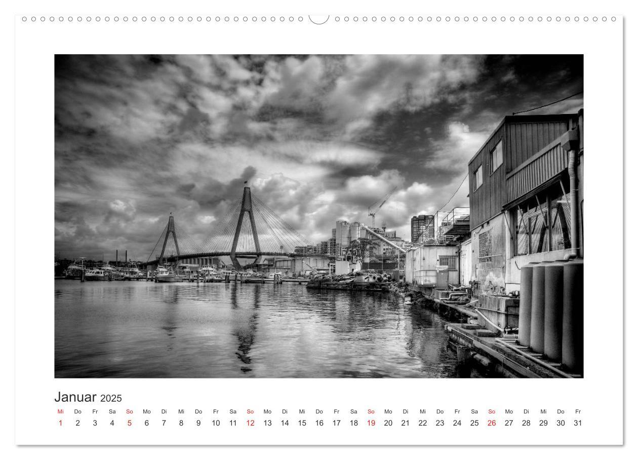 Bild: 9783457225905 | SYDNEY Monochrom (Wandkalender 2025 DIN A2 quer), CALVENDO...