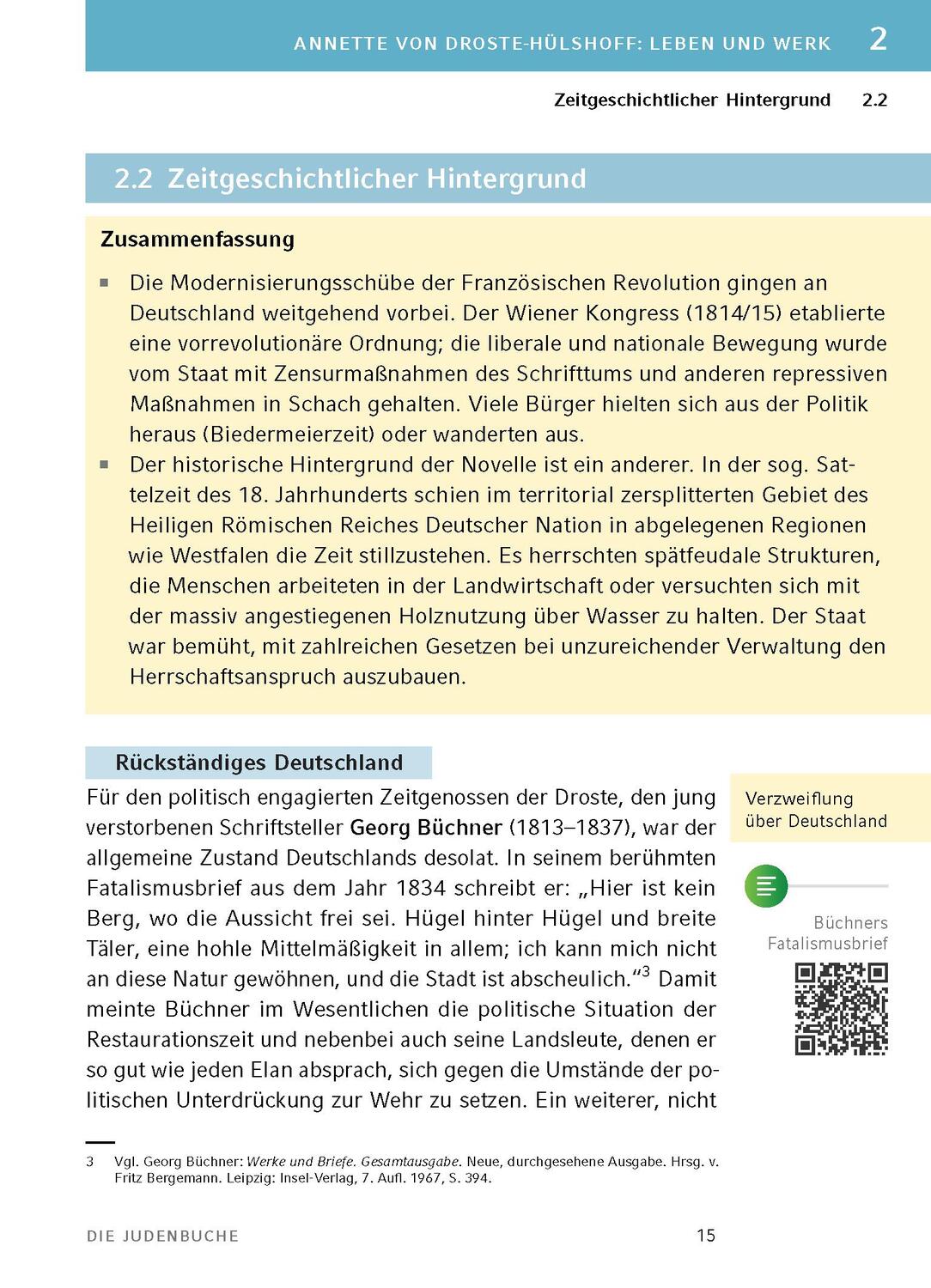 Bild: 9783804421011 | Die Judenbuche von Annette von Droste-Hülshoff - Textanalyse und...