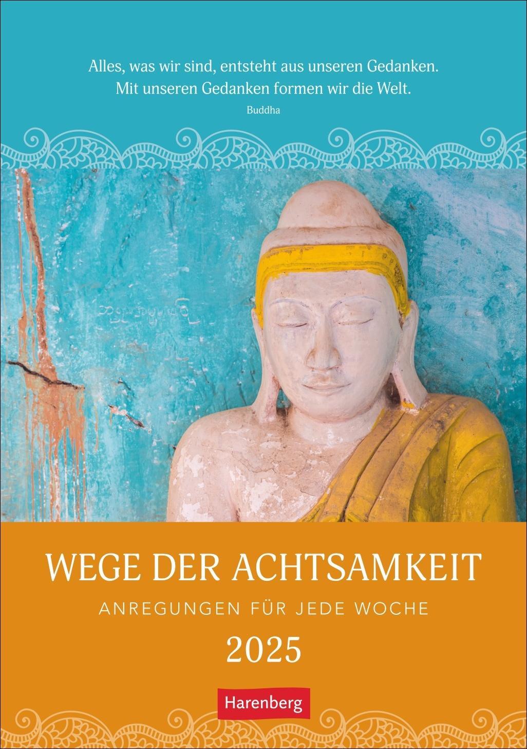 Cover: 9783840034237 | Wege der Achtsamkeit Wochen-Kulturkalender 2025 - Anregungen für...