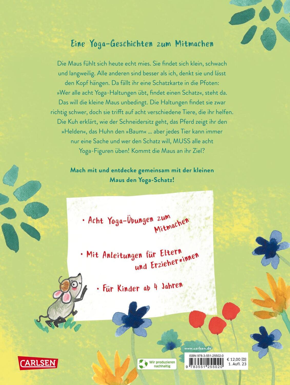 Rückseite: 9783551255020 | Die kleine Maus und der Yoga-Schatz | Britta Nonnast | Buch | 32 S.