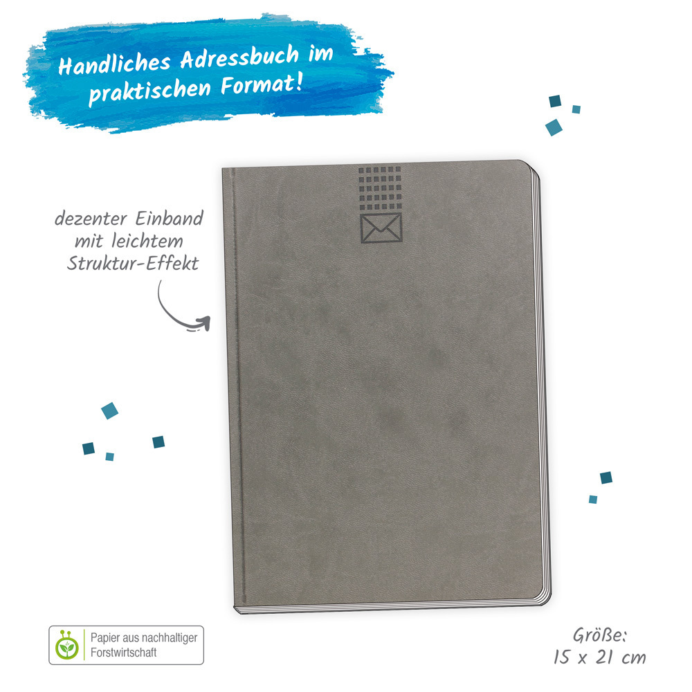 Bild: 9783988021236 | Trötsch Adressbuch Soft Touch A5 Anthrazit | Trötsch Verlag | Buch