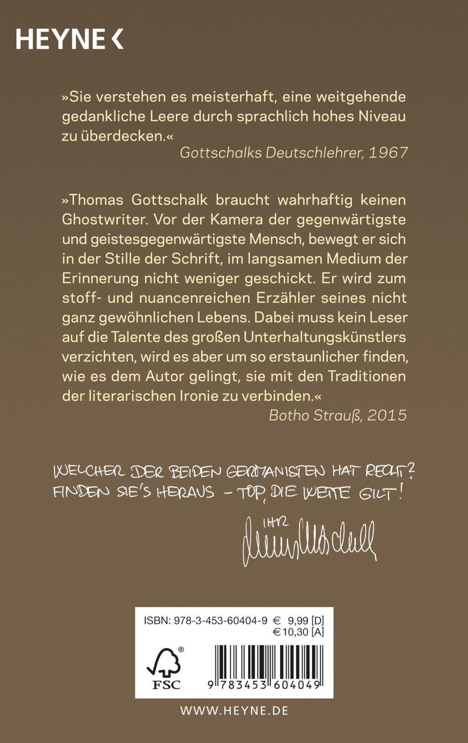 Bild: 9783453604049 | Herbstblond | Die Autobiographie | Thomas Gottschalk | Taschenbuch