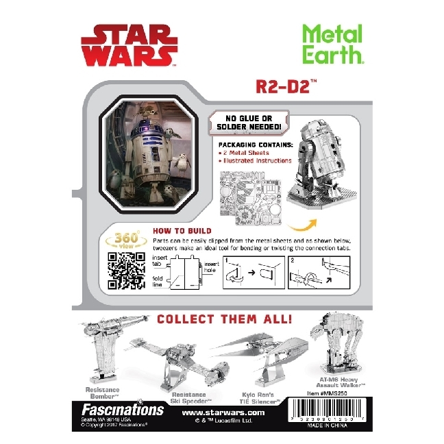 Bild: 32309012507 | Metal Earth: STAR WARS R2-D2 | Steel Model Kit | Stück | Unbestimmt