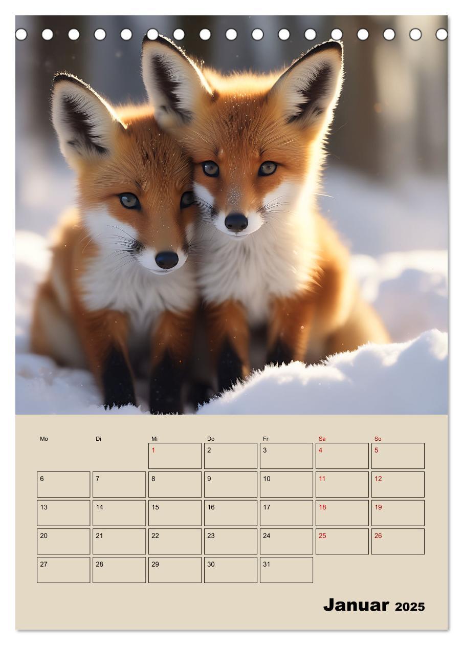 Bild: 9783457136874 | Tierkinder im Zauberwald (Tischkalender 2025 DIN A5 hoch), CALVENDO...