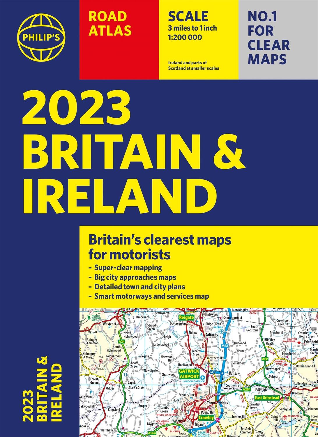 Cover: 9781849076081 | 2023 Philip's Road Atlas Britain and Ireland | (A4 Paperback) | Maps