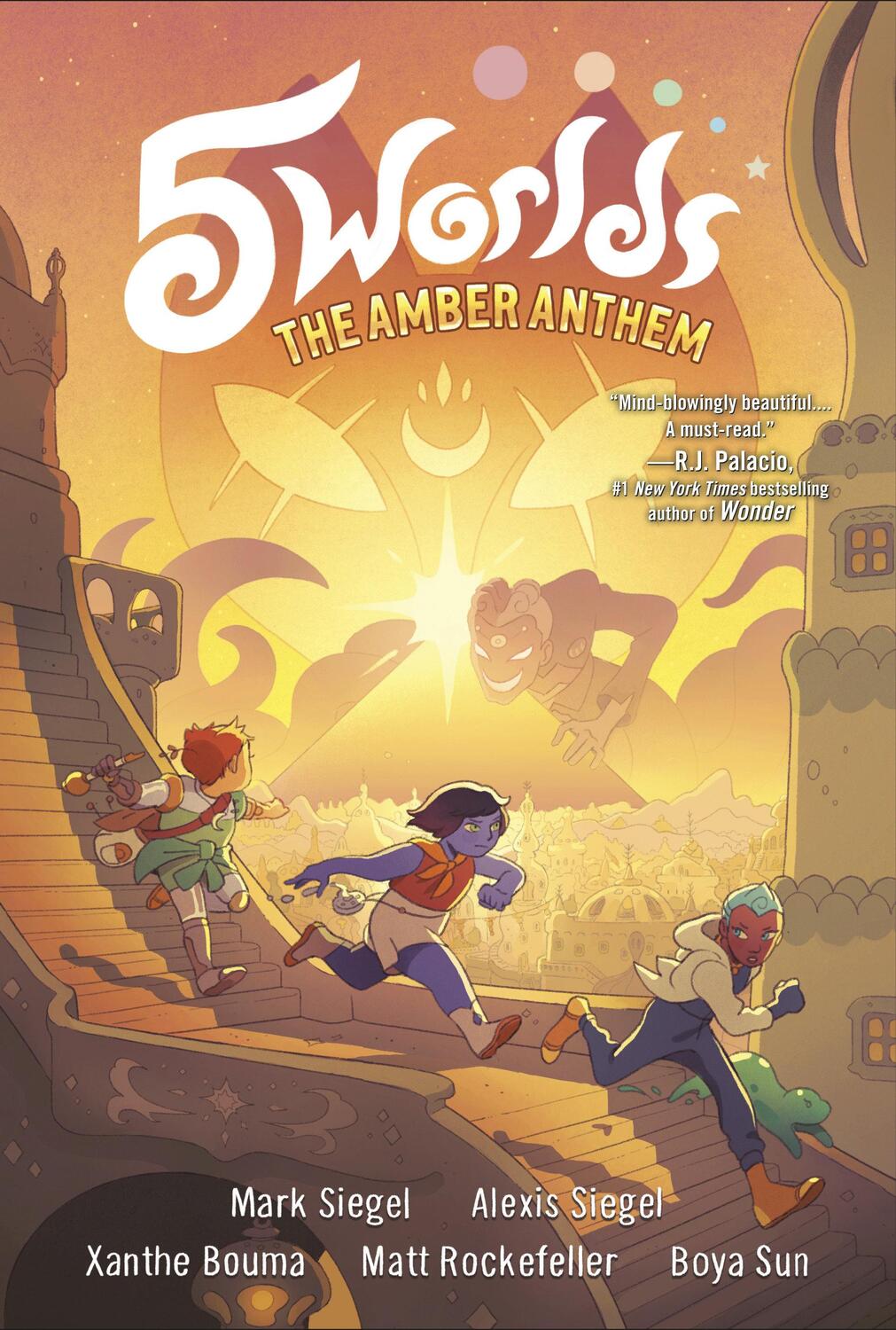 Cover: 9780593120569 | 5 Worlds Book 4: The Amber Anthem | (A Graphic Novel) | Siegel (u. a.)