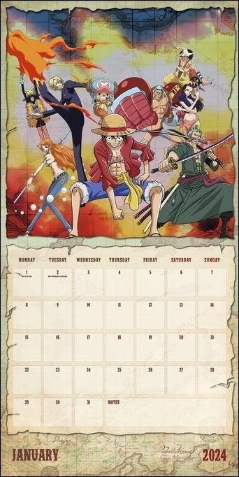Bild: 9783840196539 | One Piece Broschurkalender 2024. Mit diesem Anime-Kalender können...