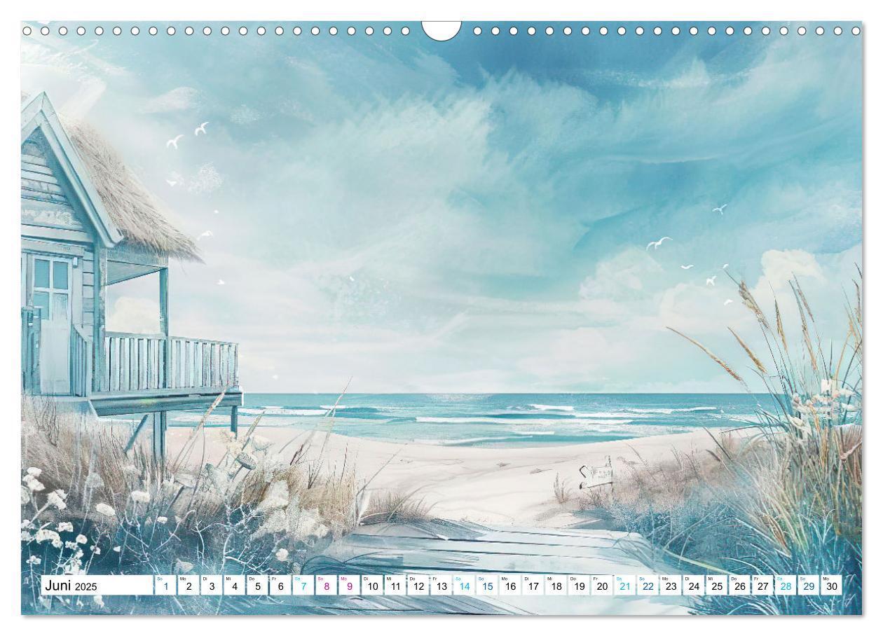 Bild: 9783457170342 | Strandträume in Aquarell (Wandkalender 2025 DIN A3 quer), CALVENDO...