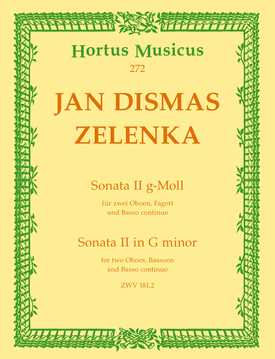 Cover: 9790006003754 | Sonata II g-Moll ZWV 181,2 | Jan Dismas Zelenka | Partitur + Stimmen