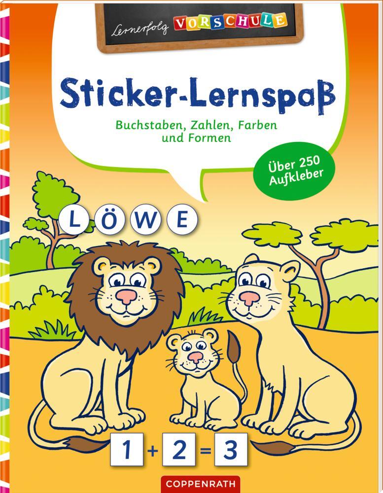Cover: 9783649640608 | Sticker-Lernspaß (Wilde Tiere) | Buchstaben, Zahlen, Farben &amp; Formen
