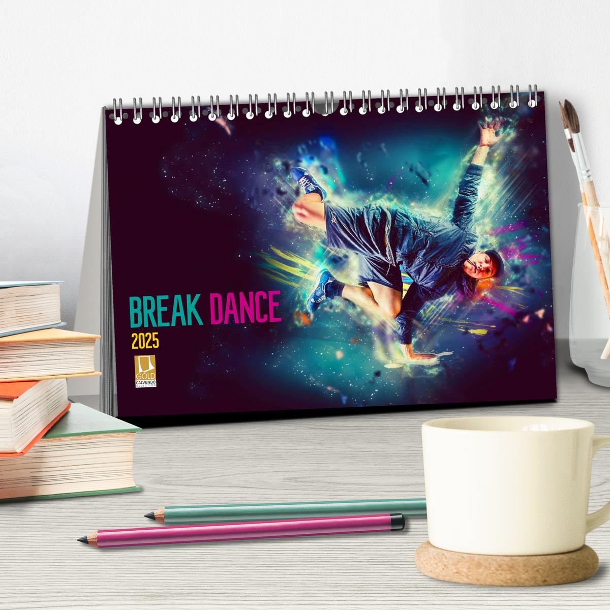 Bild: 9783435606665 | Break Dance (Tischkalender 2025 DIN A5 quer), CALVENDO Monatskalender